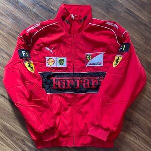 Ferrari F1 Red Motorsport Racing Bomber Jacket XL